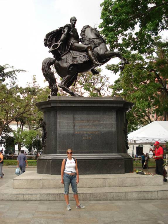 Estátua do libertador Bolívar, em Caracas, na Venezuela (2007)